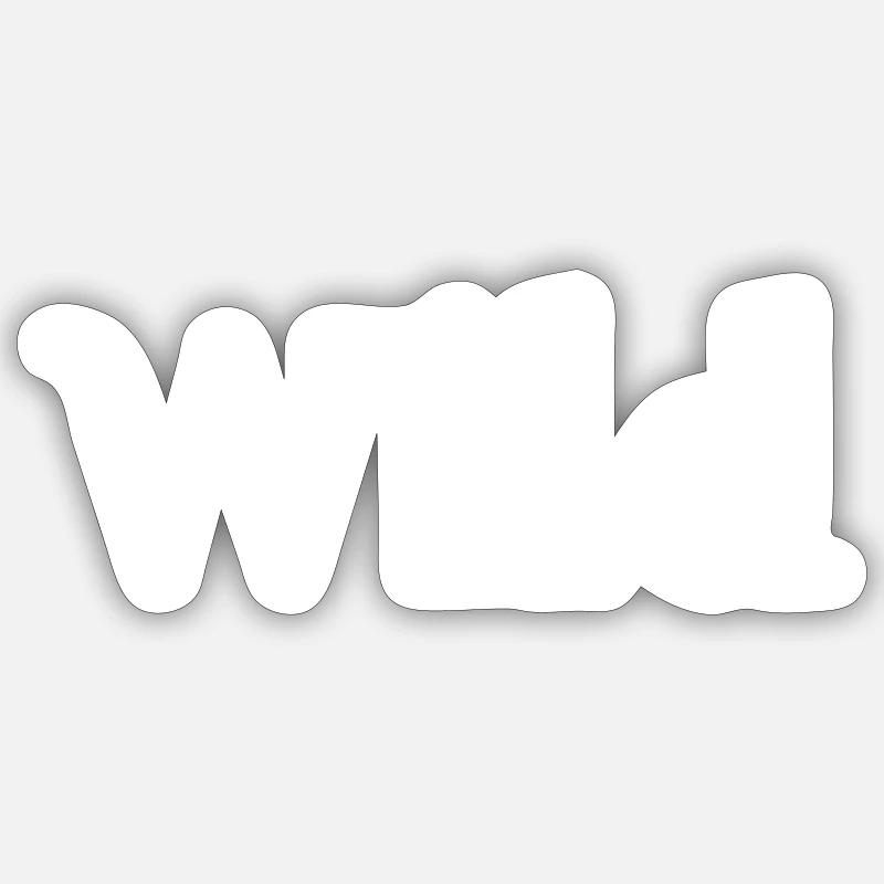 Sauvage - Sticker taille S (10 x 10 cm) - blanc mat