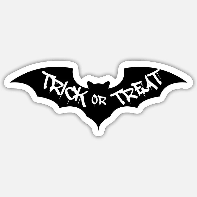 Bat Trick or Treat Sticker size S (10 x 10 cm)