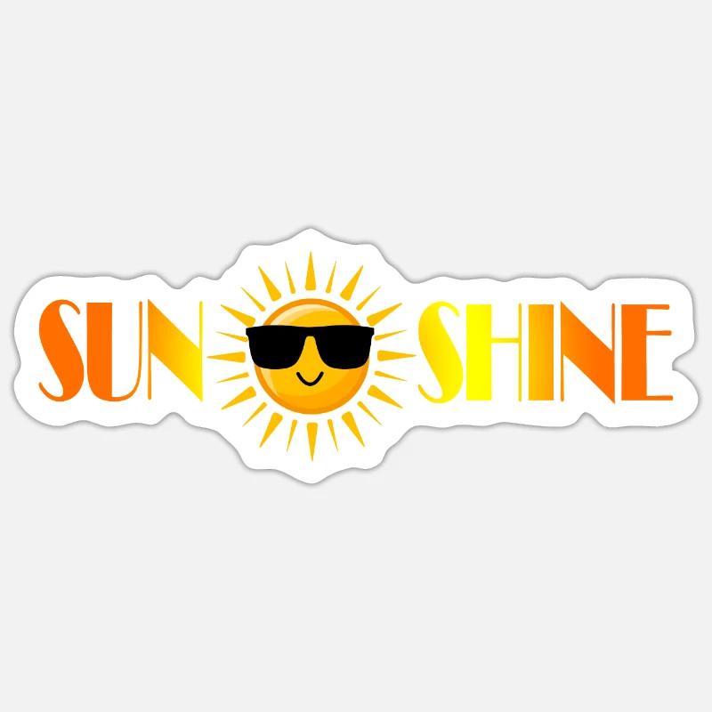 Soleil - Sticker taille S (10 x 10 cm) - blanc mat