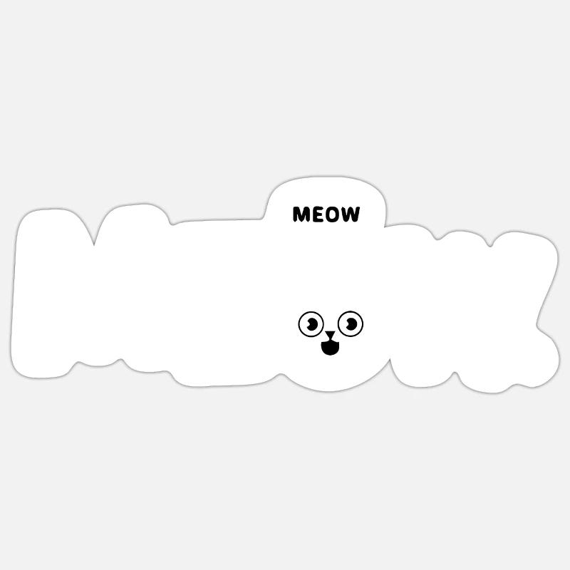 Meow Chef Cat - Sticker size S (10 x 10 cm) - white matte