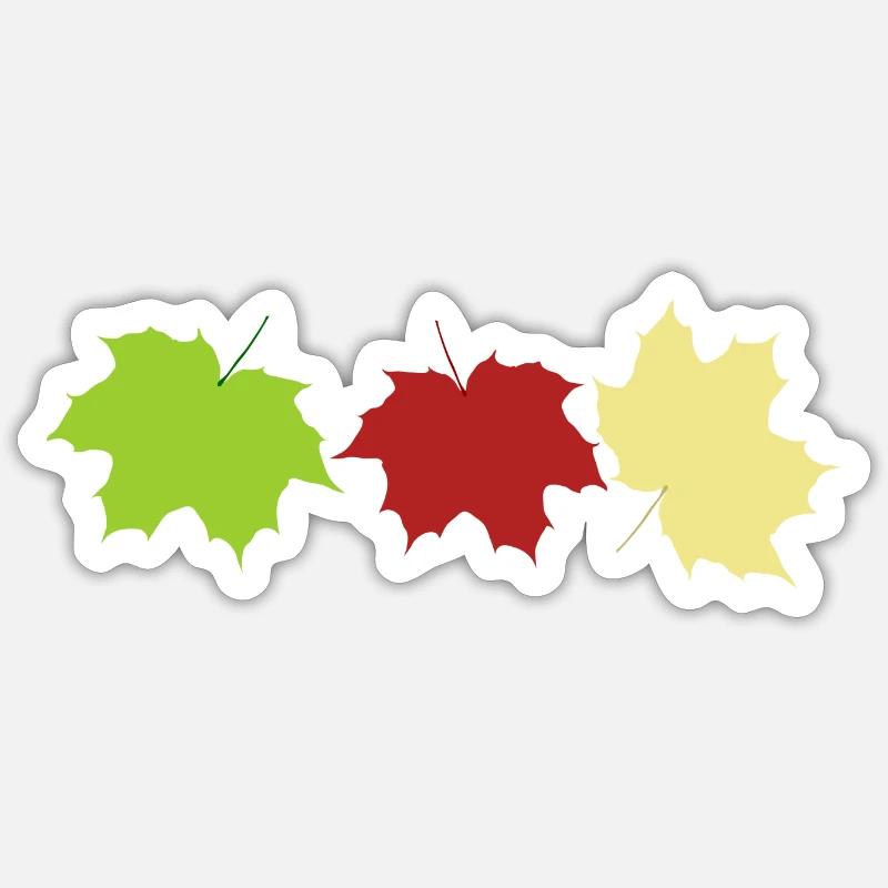 autumn leaves - Sticker size S (10 x 10 cm) - white matte