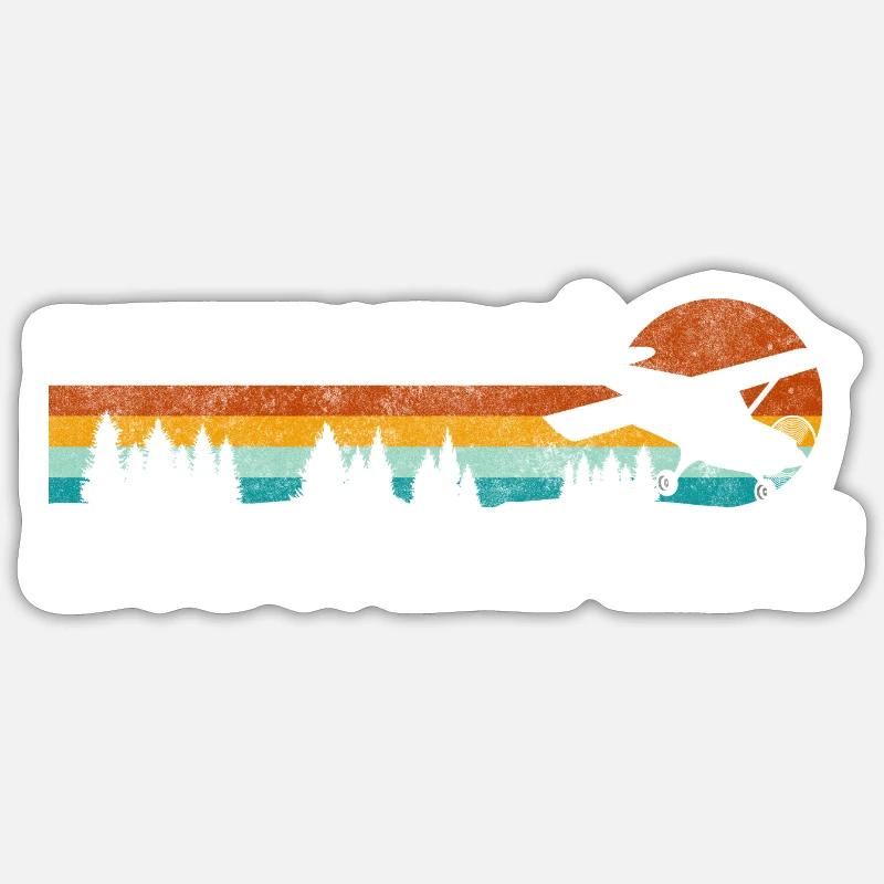 Modellflieger Modell Pilot Testpilot - Sticker Größe S (10 x 10 cm) - Mattweiß