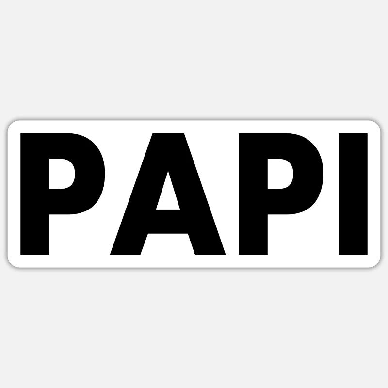 Papi - Sticker size S (10 x 10 cm) - white matte