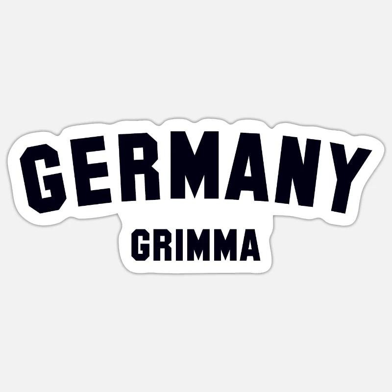 GRIMMA Germany - Sticker Größe S (10 x 10 cm) - Mattweiß