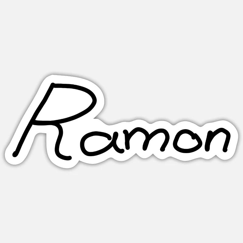 Ramon - Sticker Größe S (10 x 10 cm) - Mattweiß