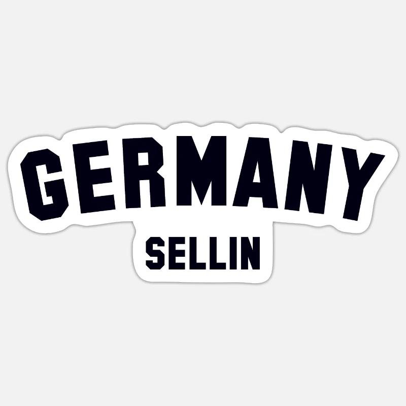 SELLIN Germany - Sticker Größe S (10 x 10 cm) - Mattweiß