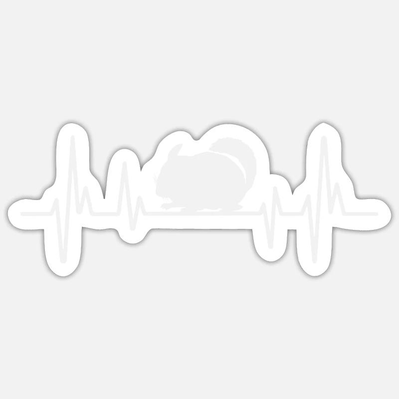 Chinchilla - Sticker taille S (10 x 10 cm) - blanc mat