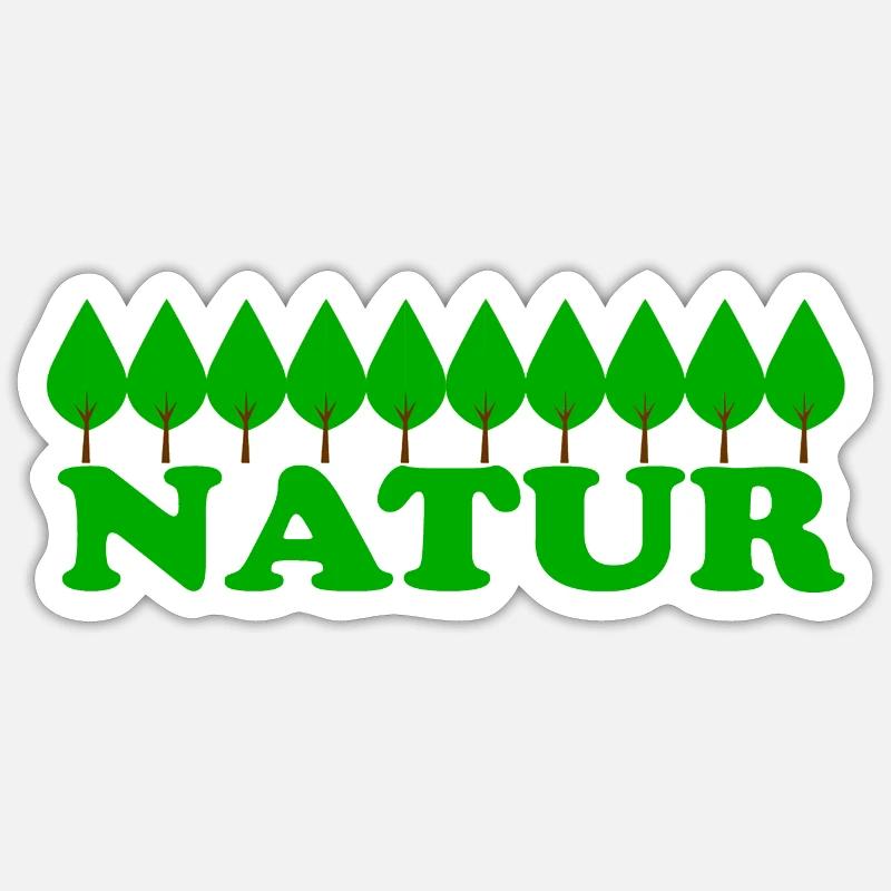 NATURE - Sticker taille S (10 x 10 cm) - blanc mat