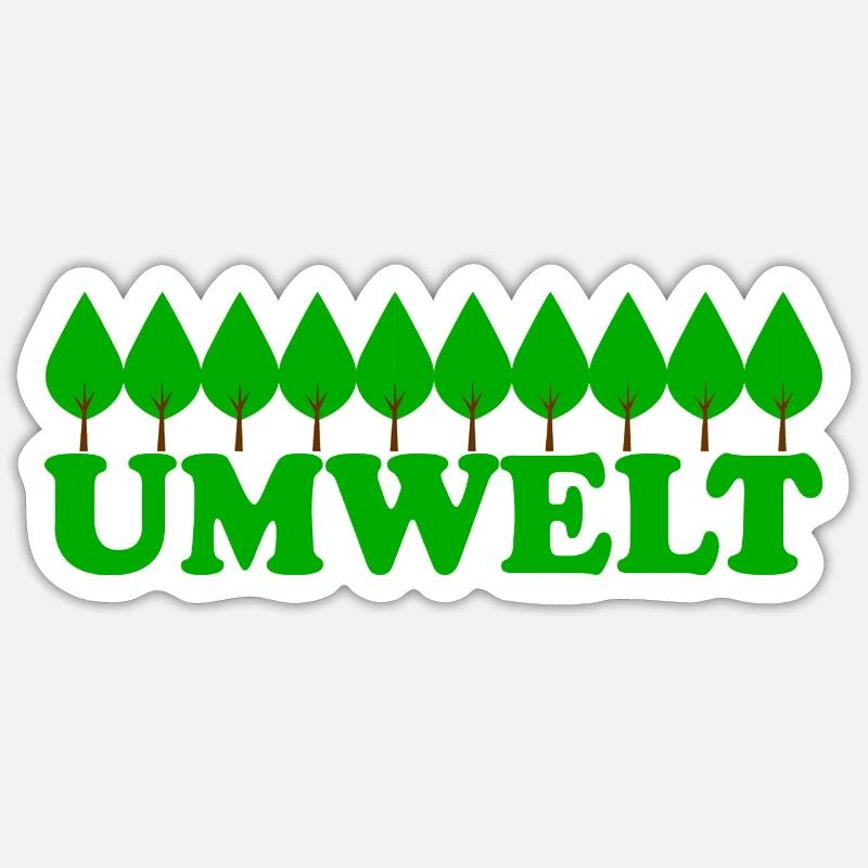 ENVIRONMENT - Sticker size S (10 x 10 cm) - white matte