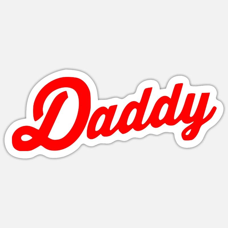 Daddy - Sticker size S (10 x 10 cm) - white matte