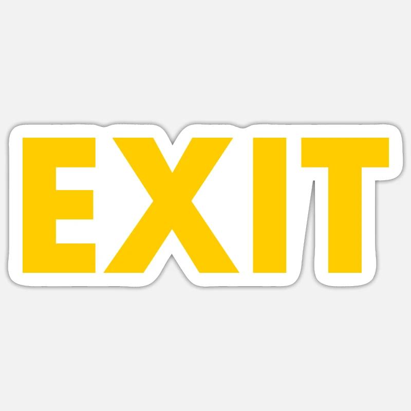 Exit - Sticker size S (10 x 10 cm) - white matte
