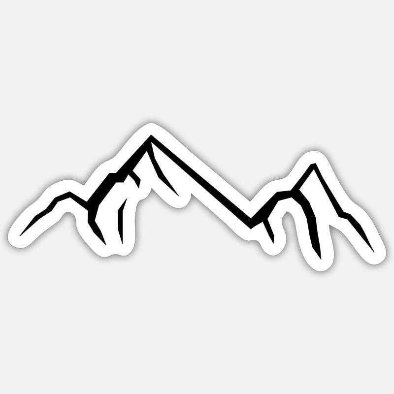 mountains - Sticker size S (10 x 10 cm) - white matte