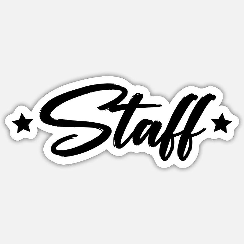 staff - Sticker Größe S (10 x 10 cm) - Mattweiß