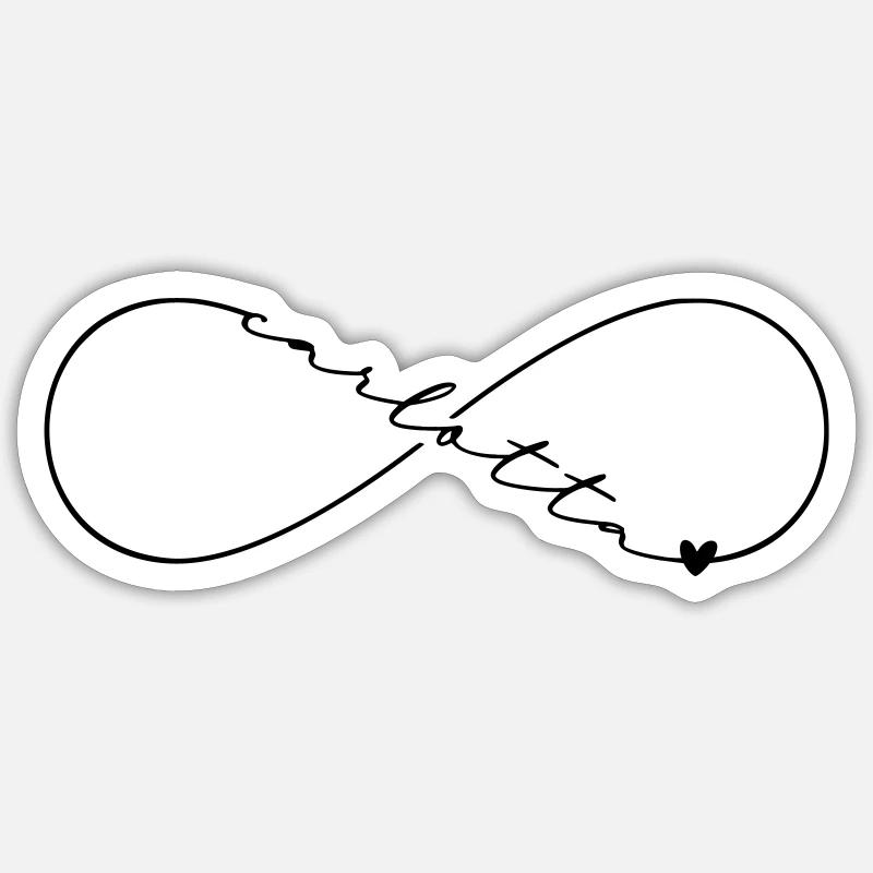 Carlotta Name Infinitysymbol Sticker Größe S (10 x 10 cm)