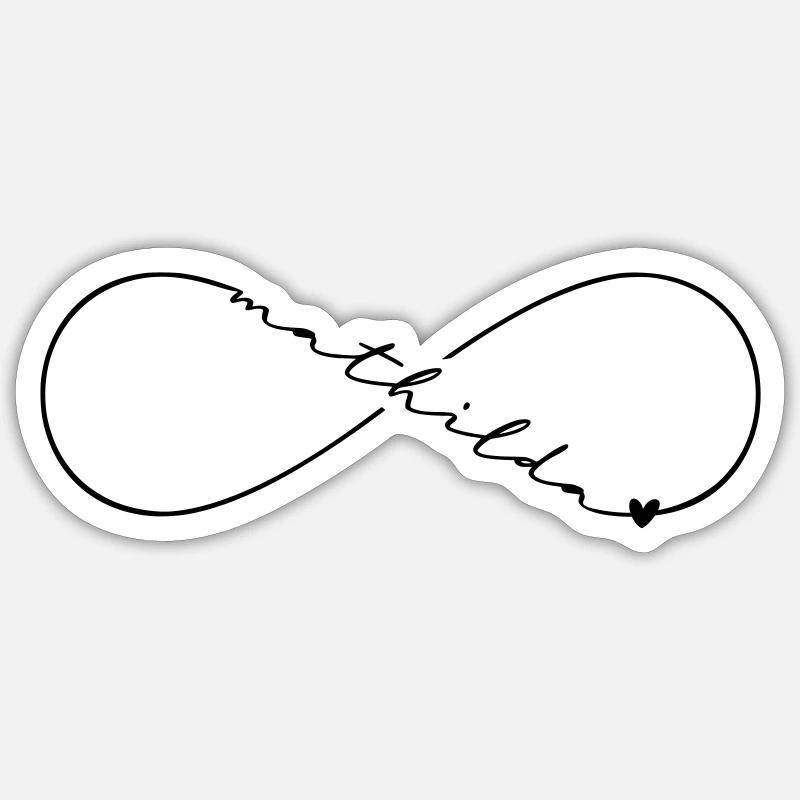Mathilda Name Infinity Symbol Sticker size S (10 x 10 cm)
