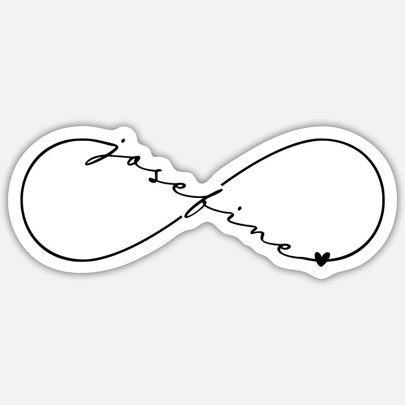 Josefine Name Infinity Symbol - Sticker size S (10 x 10 cm) - white matte