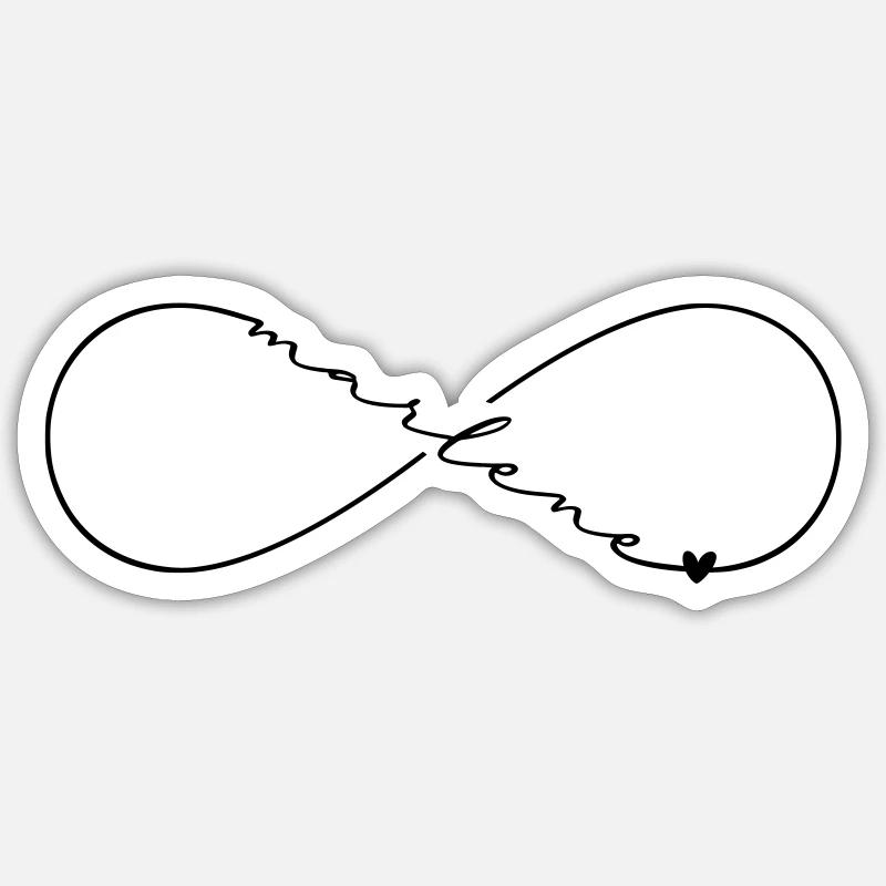 Marlene Name Infinity Symbol Sticker size S (10 x 10 cm)