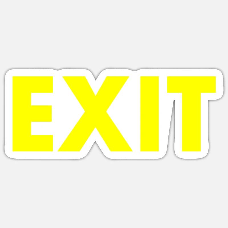 Exit - Sticker Größe S (10 x 10 cm) - Mattweiß