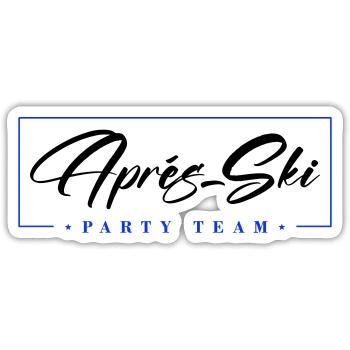 Apres Ski Party Team - Sticker Größe S (10 x 10 cm) - Mattweiß - Vorne