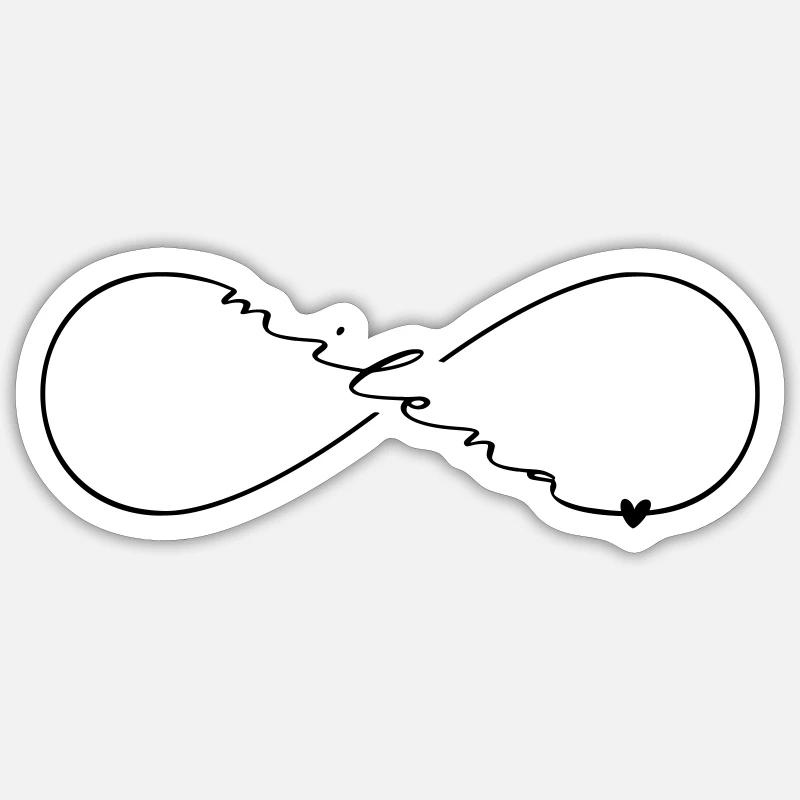 Milena Name Infinity Symbol - Sticker size S (10 x 10 cm) - white matte