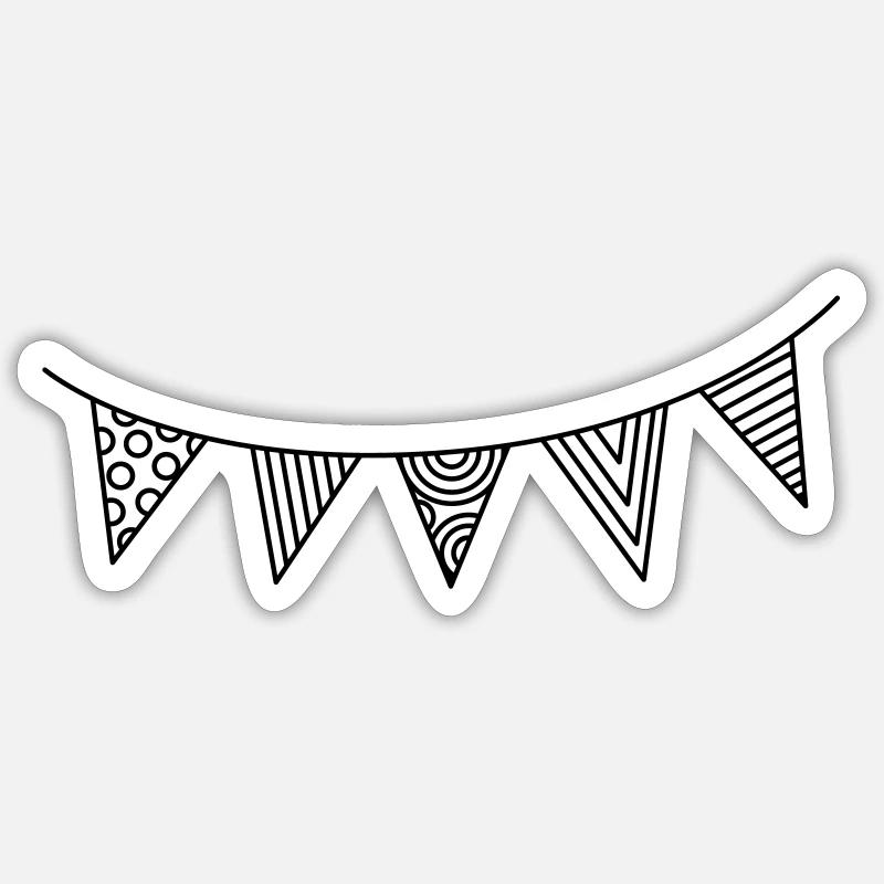 Pennant Chain - Sticker size S (10 x 10 cm) - white matte