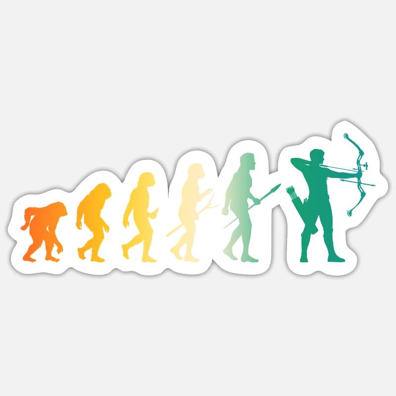 Archer Evolution Archery - Sticker size S (10 x 10 cm) - white matte