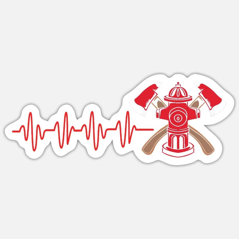 Firefighter Fire Brigade - Sticker size S (10 x 10 cm) - white matte