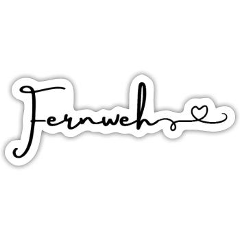 Wanderlust... - Sticker size S (10 x 10 cm) - white matte - Front