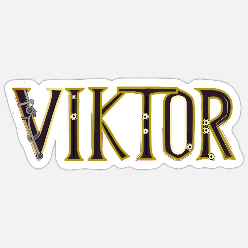 Viktor - Sticker size S (10 x 10 cm) - white matte