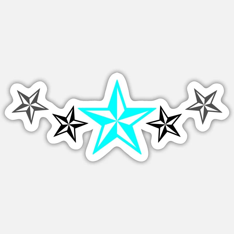 Conception d’étoiles - Sticker taille S (10 x 10 cm) - blanc mat