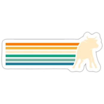 Büffel Rind Ochsen - Sticker Größe S (10 x 10 cm) - Mattweiß - Vorne