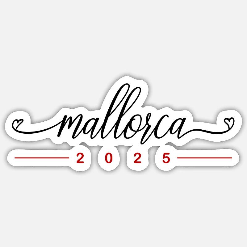 Majorque 2025 - Sticker taille S (10 x 10 cm) - blanc mat