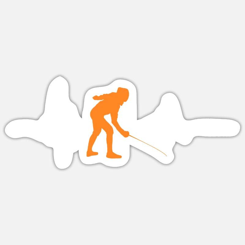 Fencing - Sticker size S (10 x 10 cm) - white matte