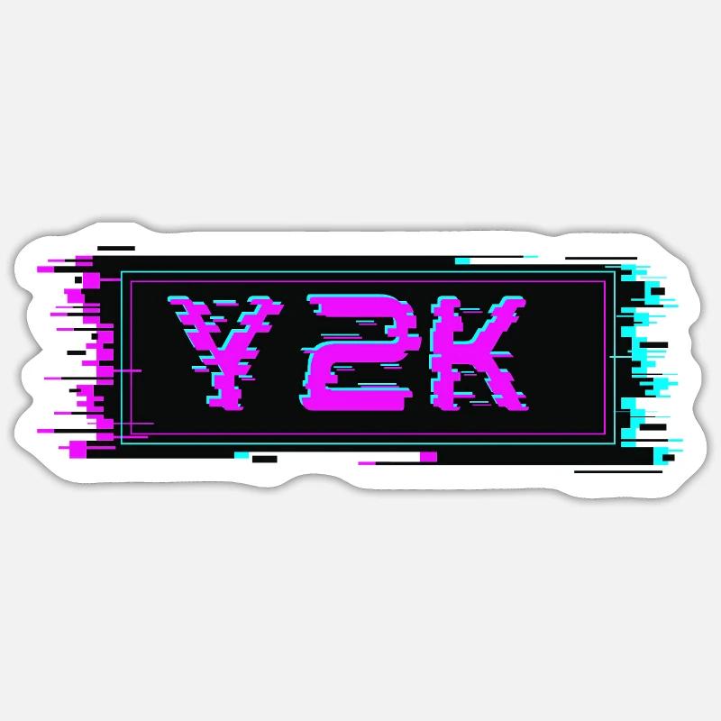 Y2K Retro Pixel Sticker Größe S (10 x 10 cm)