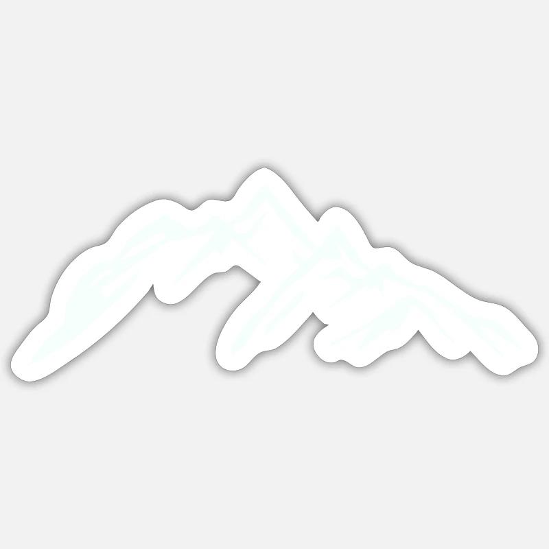 mountains - Sticker size S (10 x 10 cm) - white matte