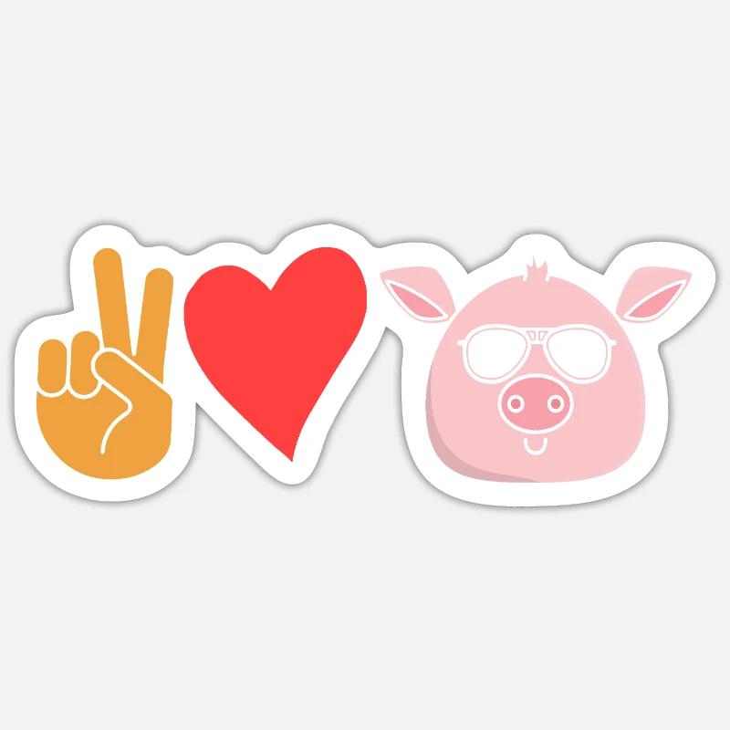 Pig - Sticker size S (10 x 10 cm) - white matte