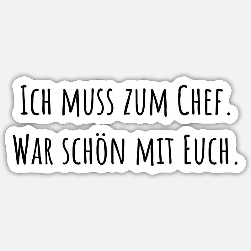 War schön mit Euch. Tasse - Sticker Größe S (10 x 10 cm) - Mattweiß
