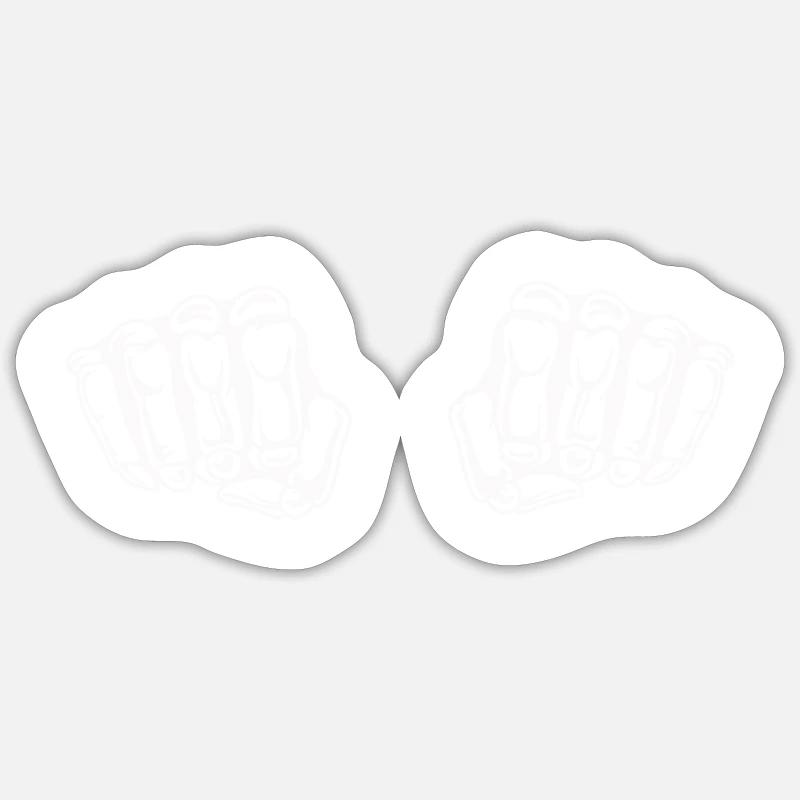 skull faust 2 Sticker Größe S (10 x 10 cm)