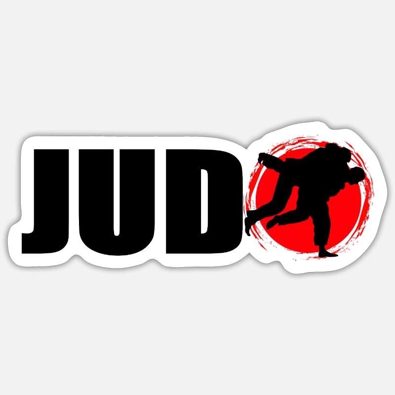 Judo - Sticker Größe S (10 x 10 cm) - Mattweiß