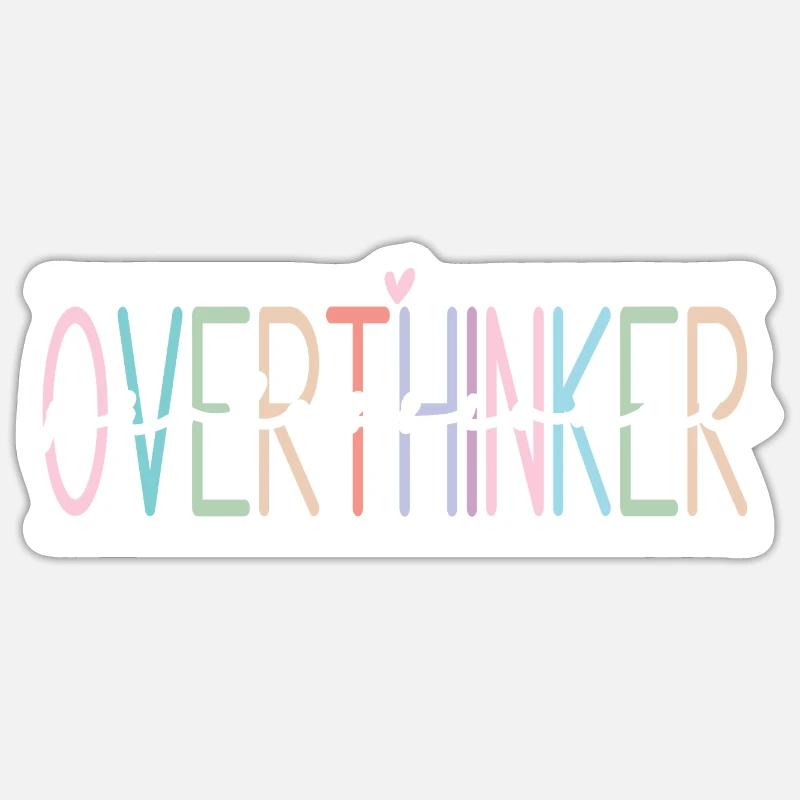 Overthinker - Sticker size S (10 x 10 cm) - white matte