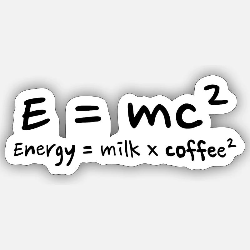 Formule Café - Sticker taille S (10 x 10 cm) - blanc mat