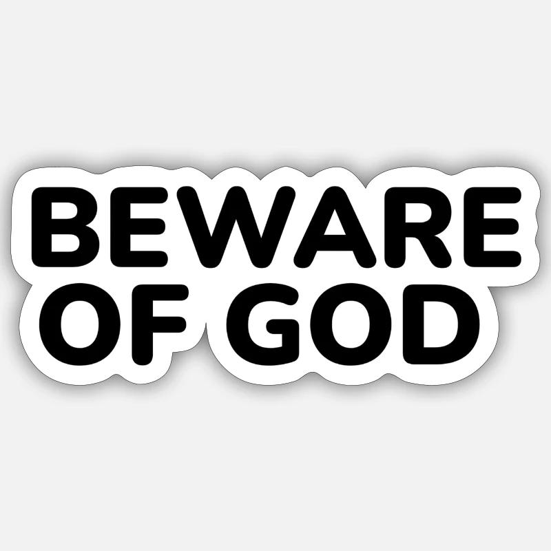 Warnung - Sticker Größe S (10 x 10 cm) - Mattweiß