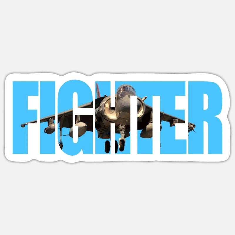 Chasseur Harrier - Sticker taille S (10 x 10 cm) - blanc mat