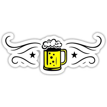 Beer Beer Mug Icon - Sticker size S (10 x 10 cm) - white matte - Front