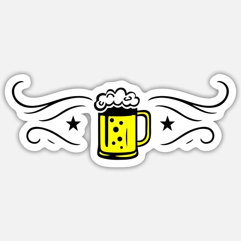 Beer Beer Mug Icon - Sticker size S (10 x 10 cm) - white matte