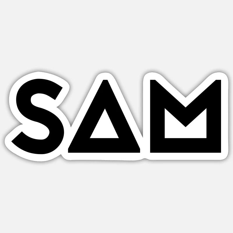 First name Samuel - Sticker size S (10 x 10 cm) - white matte