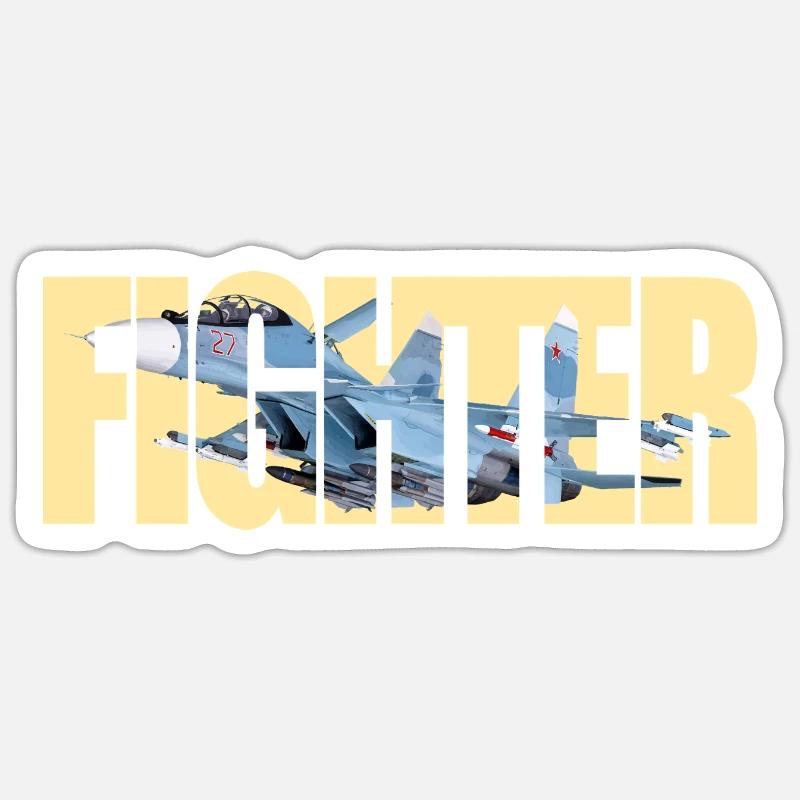 Fighter Su-30SM - Sticker Größe S (10 x 10 cm) - Mattweiß