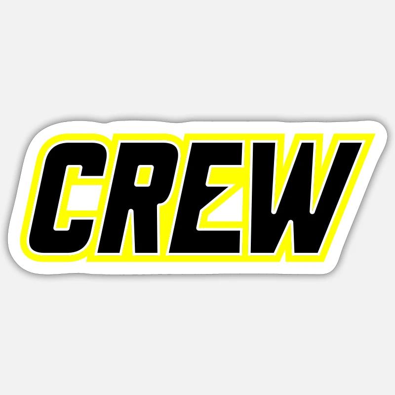Crew - Sticker Größe S (10 x 10 cm) - Mattweiß