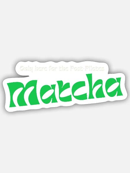 Post Pilates Matcha Green - Sticker Größe S (10 x 10 cm) - Mattweiß