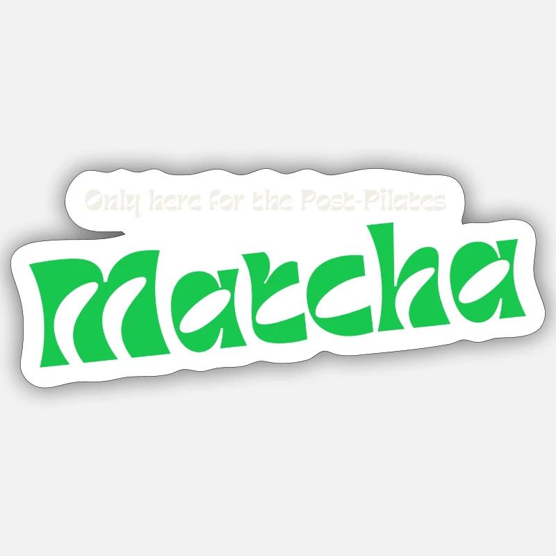 Post Pilates Matcha Green - Sticker Größe S (10 x 10 cm) - Mattweiß